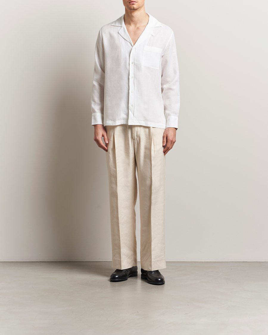 Herre | Skjorter | Lardini | Paul Linen Resort Shirt White
