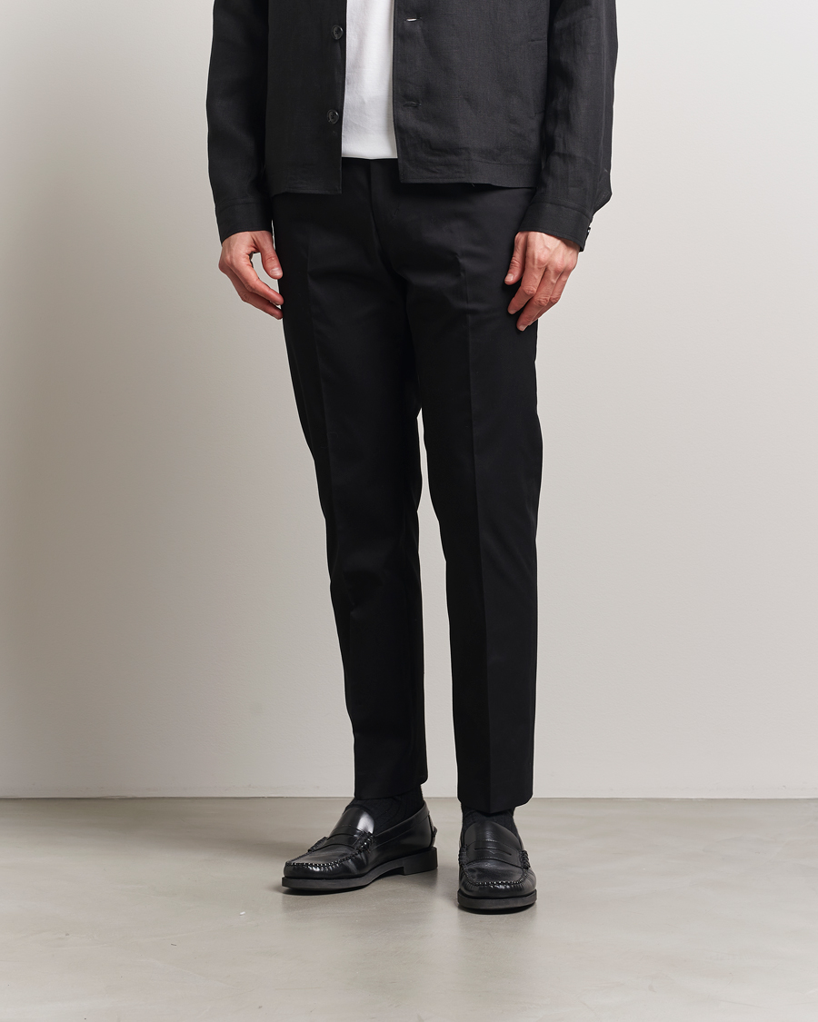 Herre | Bukser | Tiger of Sweden | Tannen Cotton Drawstring Trousers Black