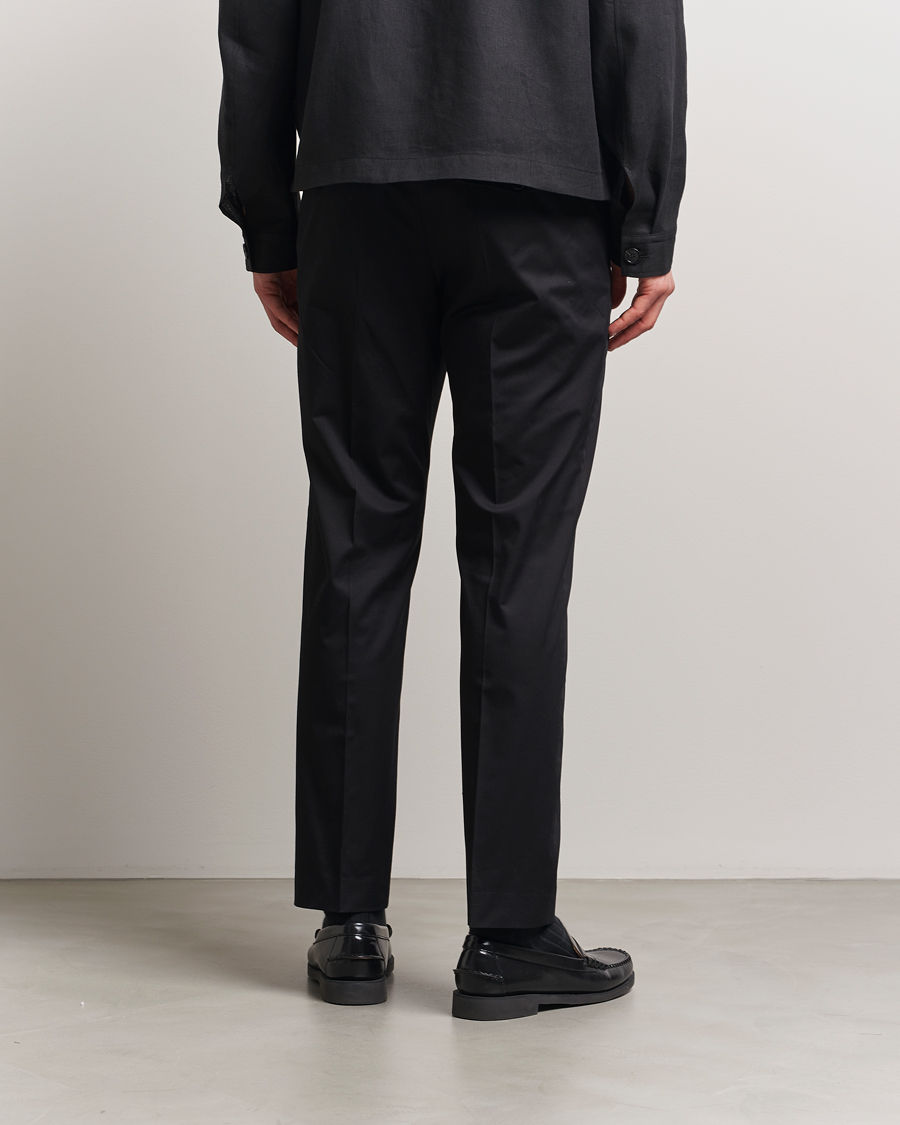 Herre | Bukser | Tiger of Sweden | Tannen Cotton Drawstring Trousers Black