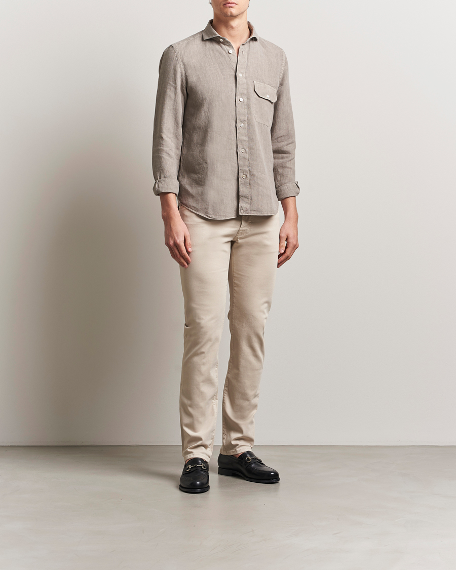 Herre | Bukser | Jacob Cohën | Bard Slim Fit 5-Pocket Pants Almond