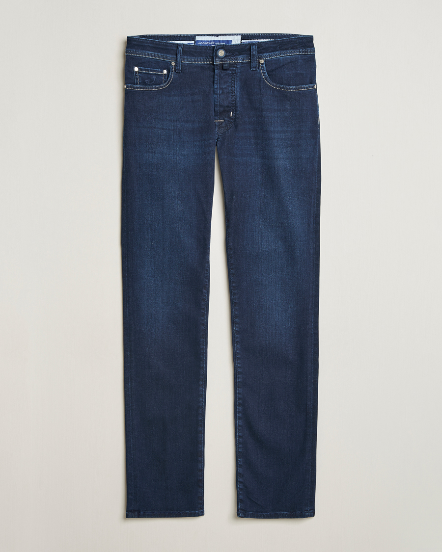 Herre | Jeans | Jacob Cohën | Bard Slim Fit Stretch Rinse Jeans Dark Blue