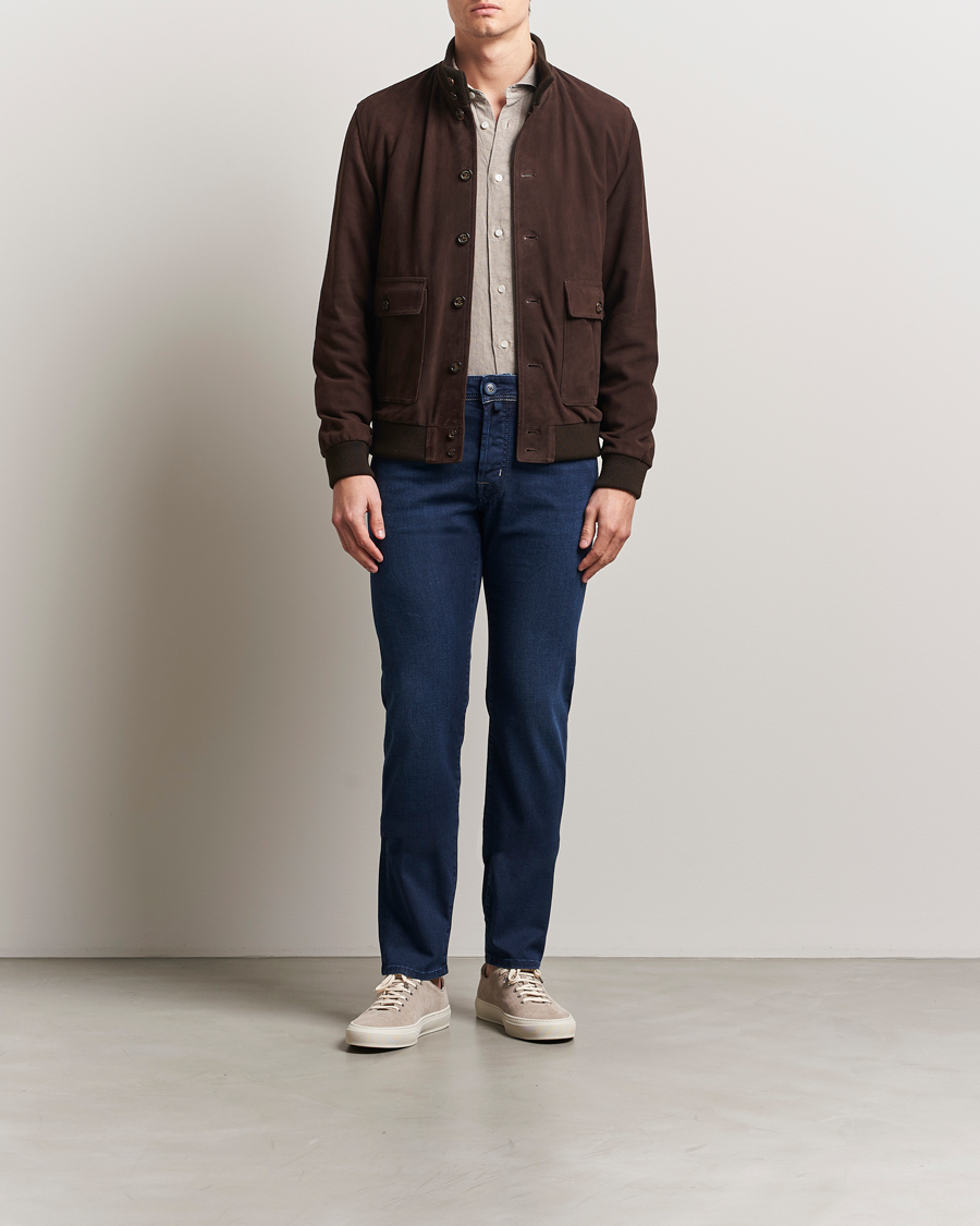 Herre | Jeans | Jacob Cohën | Bard Slim Fit Stretch Rinse Jeans Dark Blue