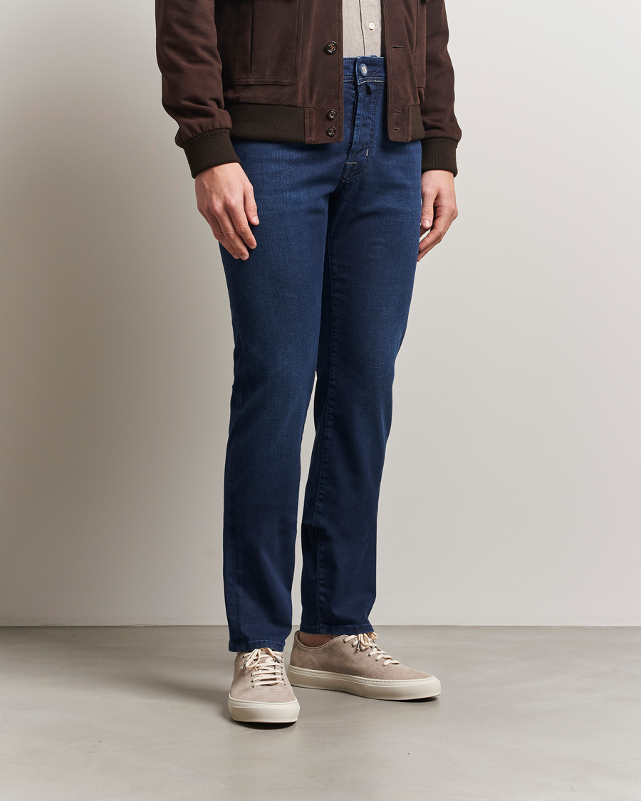 Herre | Jeans | Jacob Cohën | Bard Slim Fit Stretch Rinse Jeans Dark Blue
