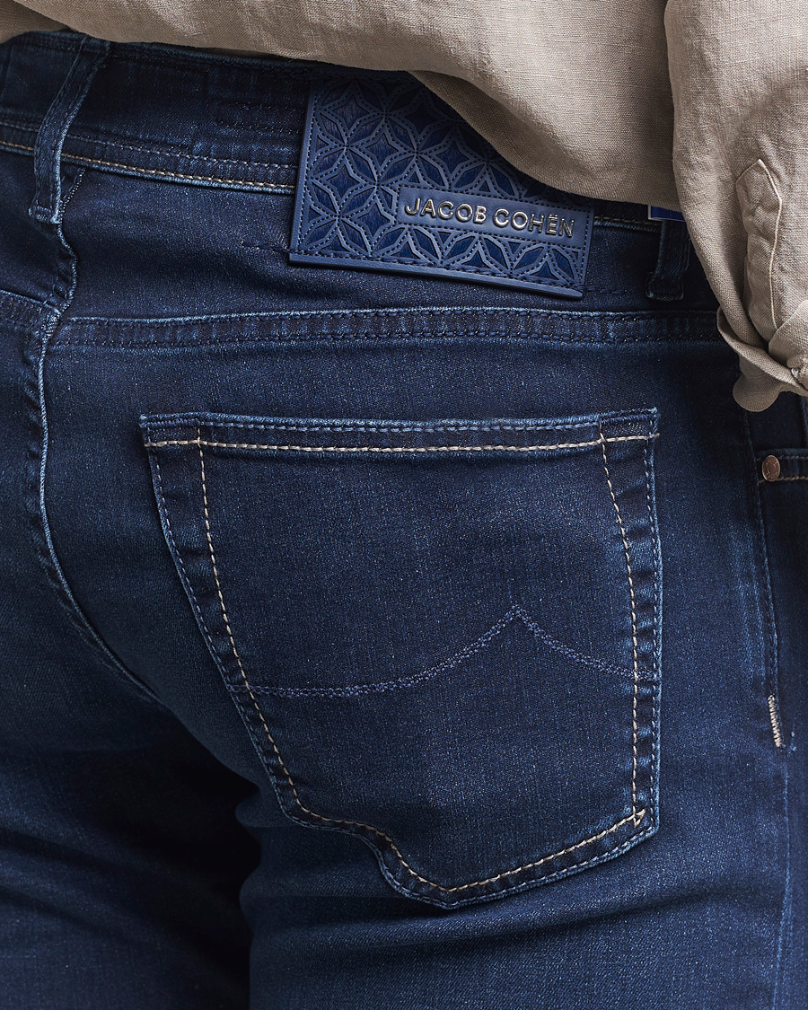 Herre | Jeans | Jacob Cohën | Bard Slim Fit Stretch Rinse Jeans Dark Blue