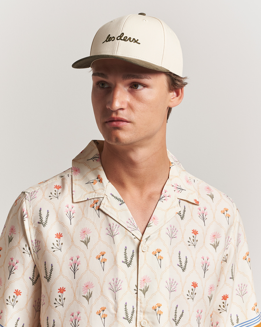 Herre | Hatter og capser | LES DEUX | Brad Contrast Suede Baseball Cap Ivory