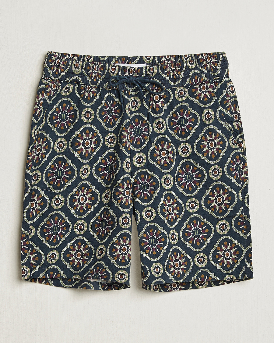 Herre | Shorts | LES DEUX | Otto AOP Tapestry Shorts Dark Navy