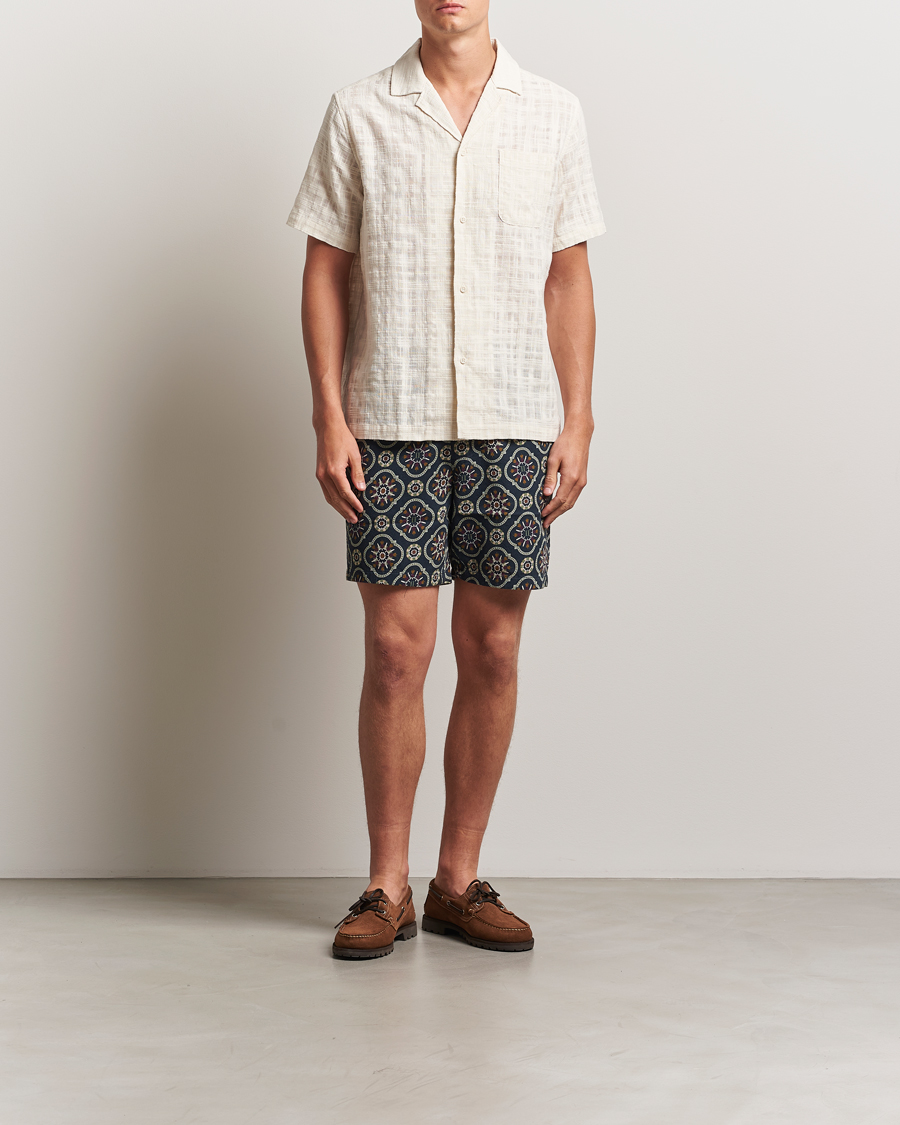 Herre | Skjorter | LES DEUX | Lesley Slub Short Sleeve Shirt Ivory