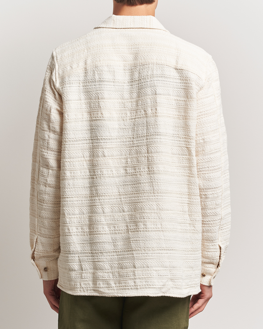 Herre | Skjorter | LES DEUX | Jonas Structure Stripe Overshirt Ivory