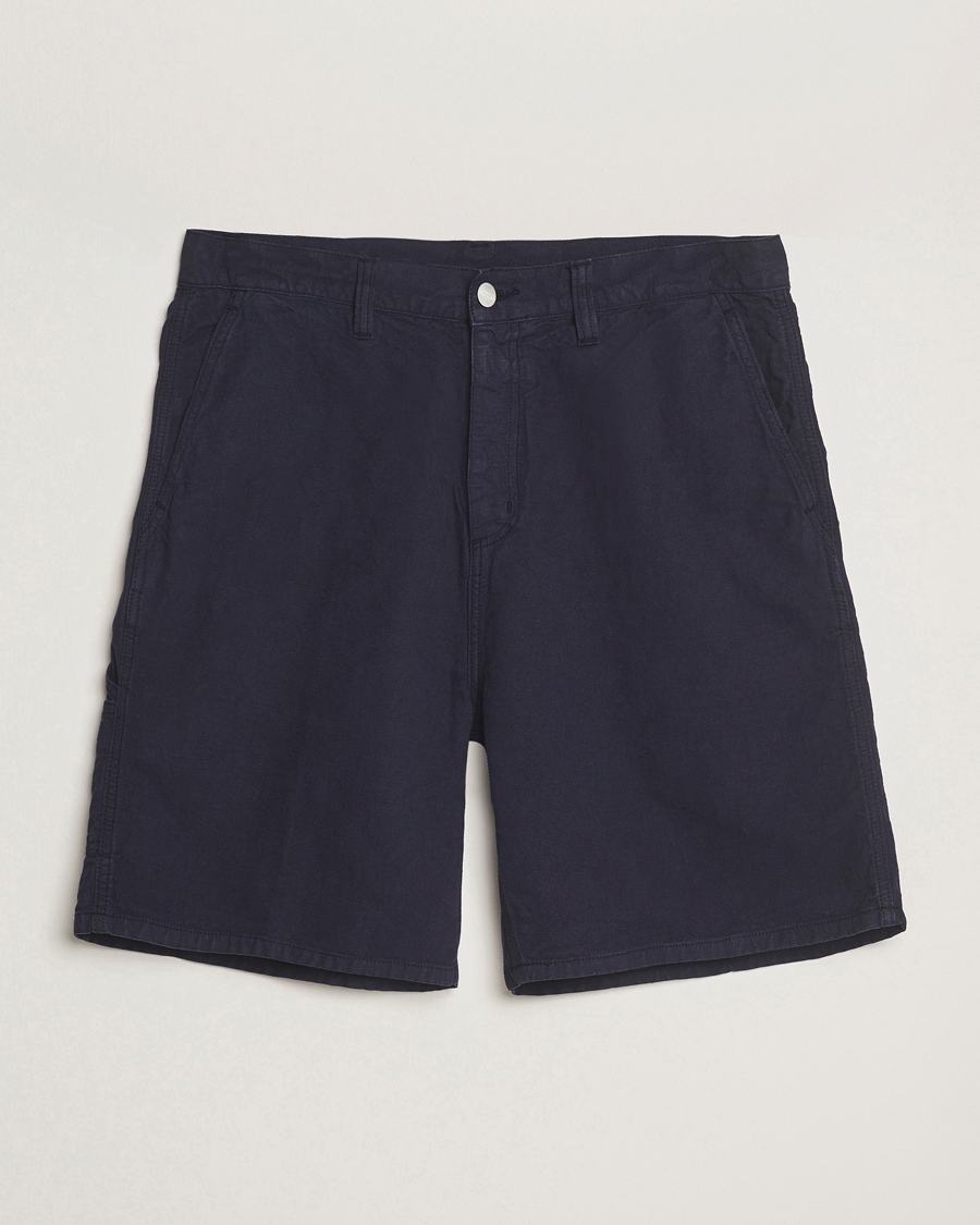 Herre | Shorts | Carhartt WIP | Walter Single Knee Cotton/Linen Short Dark Navy