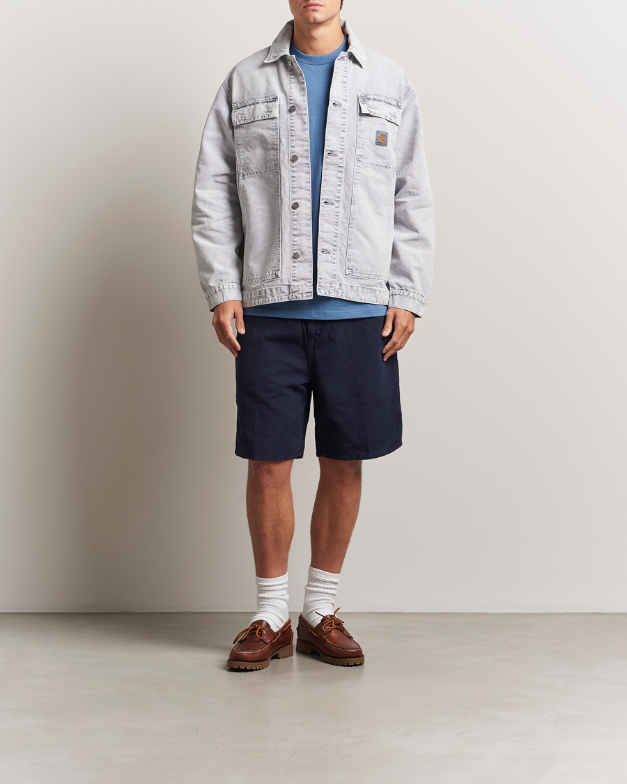 Herre | Shorts | Carhartt WIP | Walter Single Knee Cotton/Linen Short Dark Navy