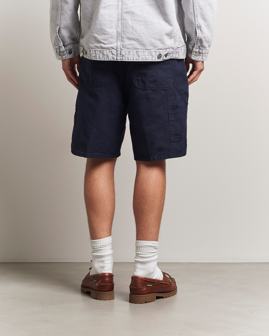 Herre | Shorts | Carhartt WIP | Walter Single Knee Cotton/Linen Short Dark Navy