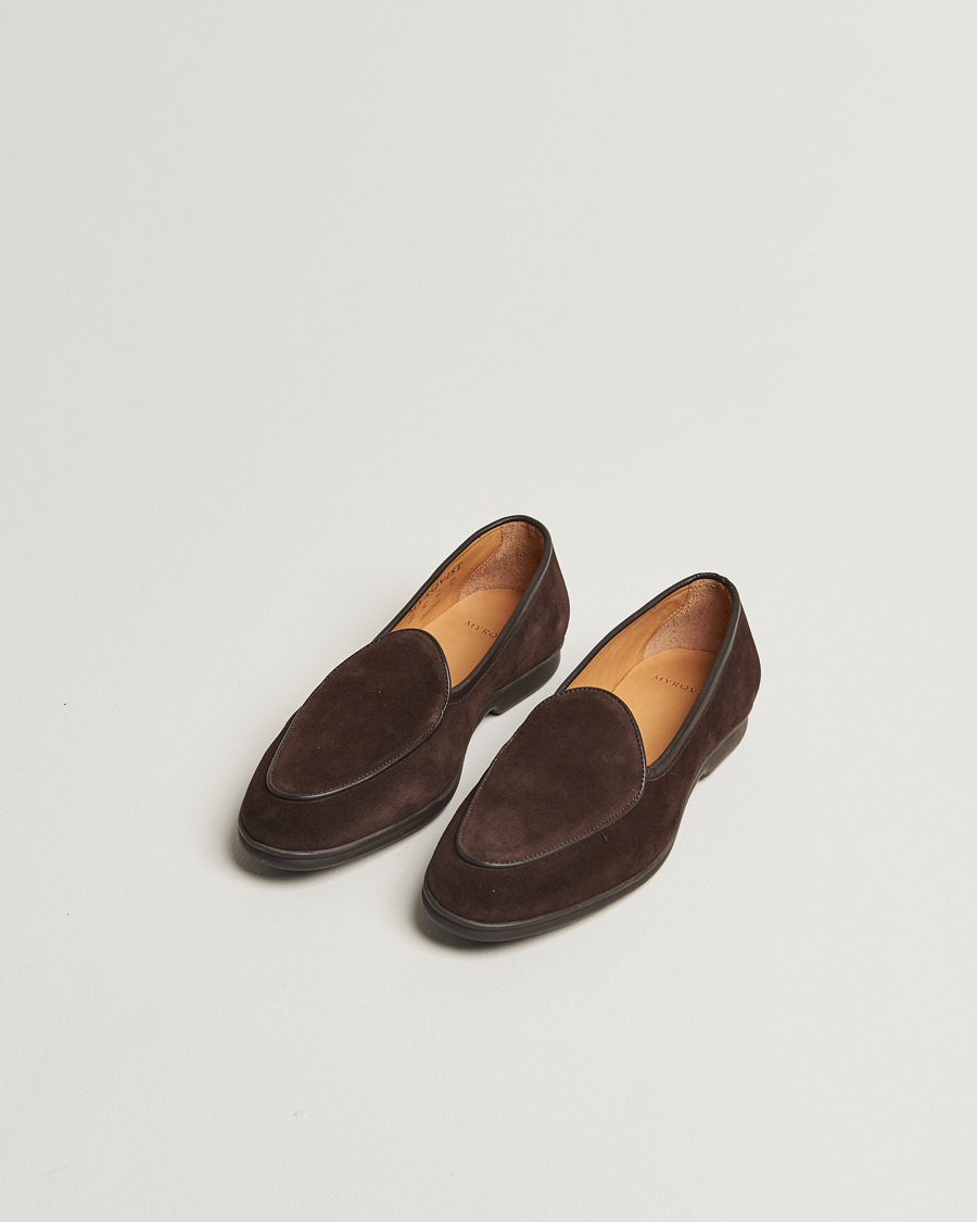 Herre | Loafers | Myrqvist | Ängby Walker Loafer Dark Brown Suede
