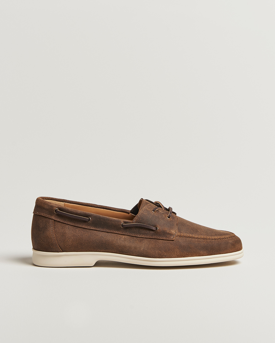 Herre | Seilersko | Myrqvist | Sandhamn Boat Shoe Waxed Chestnut Suede