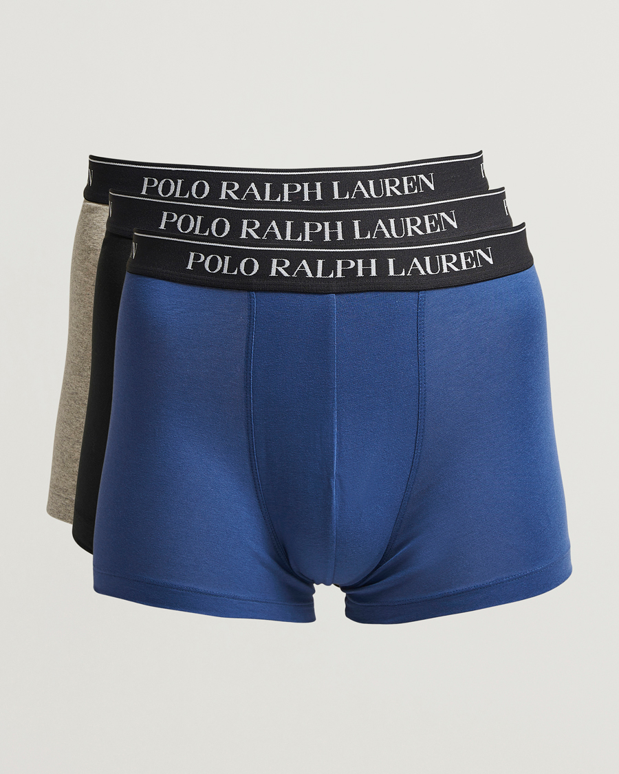Herre | Undertøy | Polo Ralph Lauren | 3-Pack Trunk Black/Grey/Royal Blue