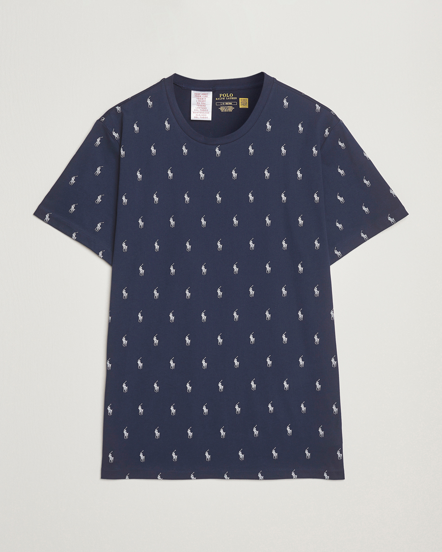 Herre | Pyjamaser og badekåper | Polo Ralph Lauren | All over Player Sleeping Tee Cruise Navy