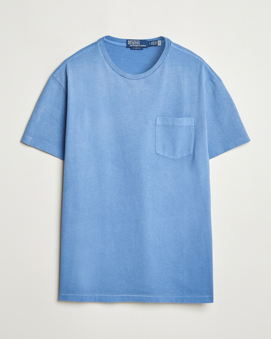 Herre | T-Shirts | Polo Ralph Lauren | Washed Classic Fit Pocket Tee Campus Blue