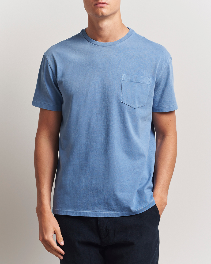 Herre | T-Shirts | Polo Ralph Lauren | Washed Classic Fit Pocket Tee Campus Blue