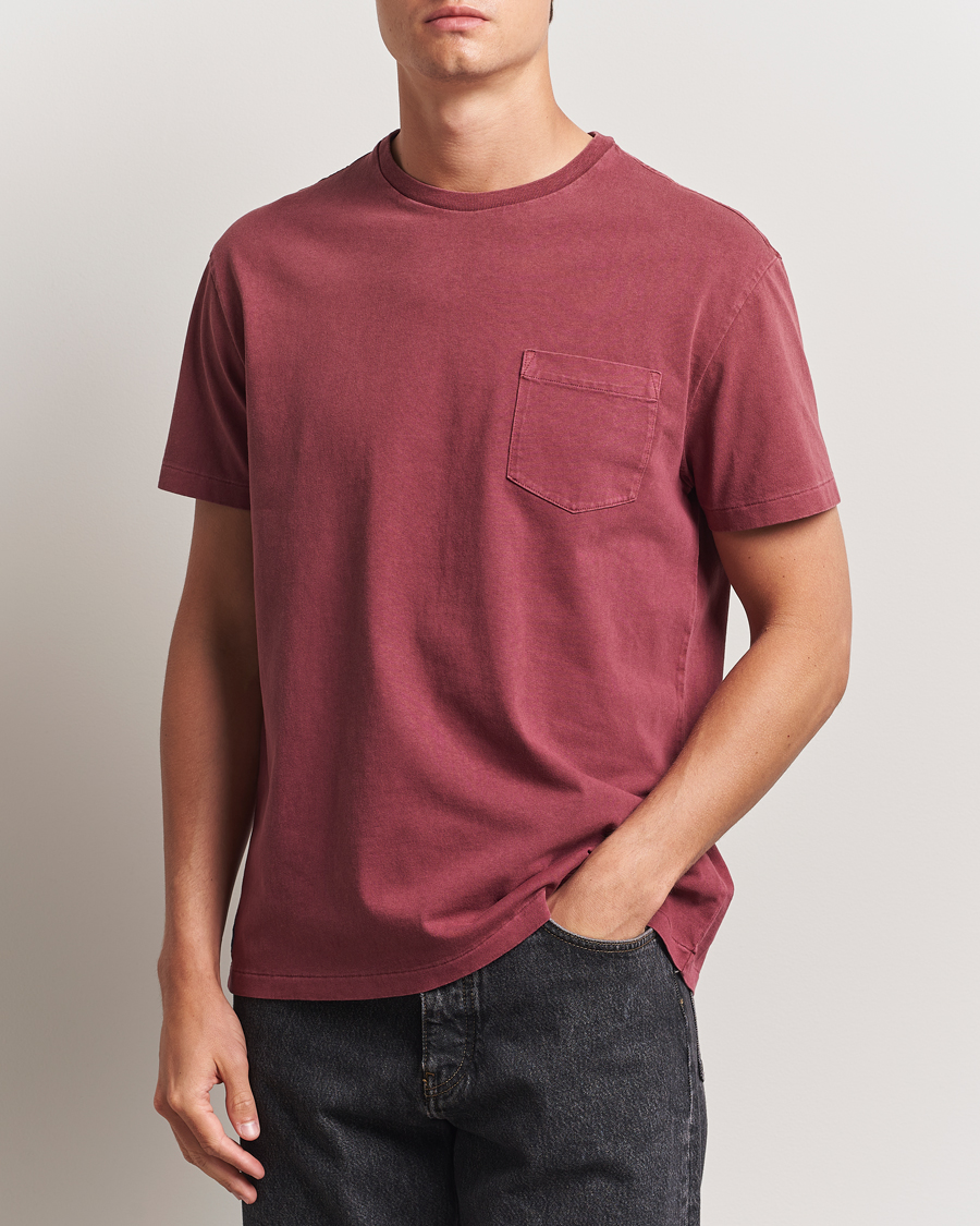 Herre | T-Shirts | Polo Ralph Lauren | Washed Classic Fit Pocket Tee Red Wine
