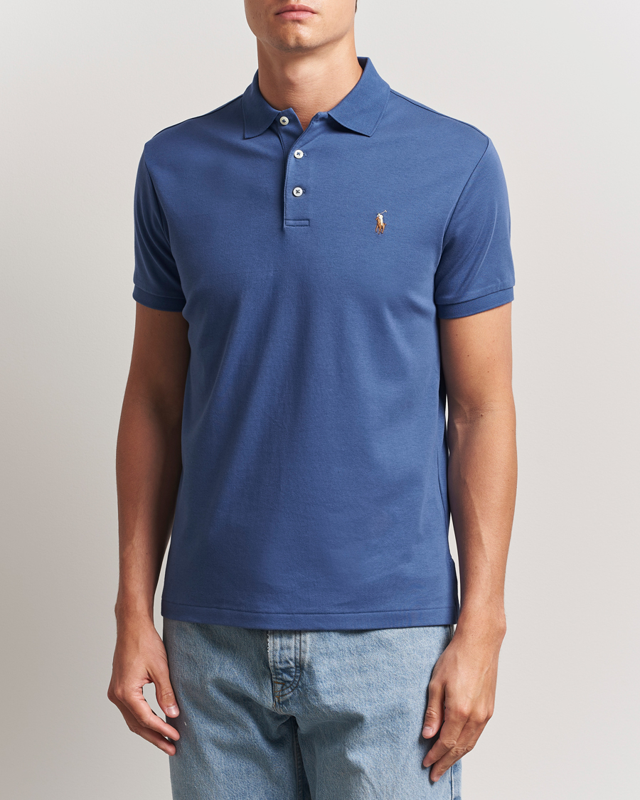 Herre | Pikéer | Polo Ralph Lauren | Luxury Pima Cotton Polo Earth Blue