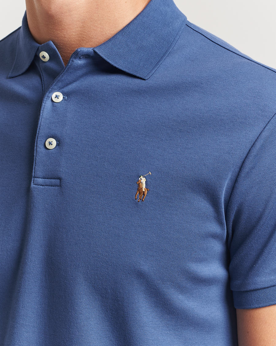 Herre | Pikéer | Polo Ralph Lauren | Luxury Pima Cotton Polo Earth Blue