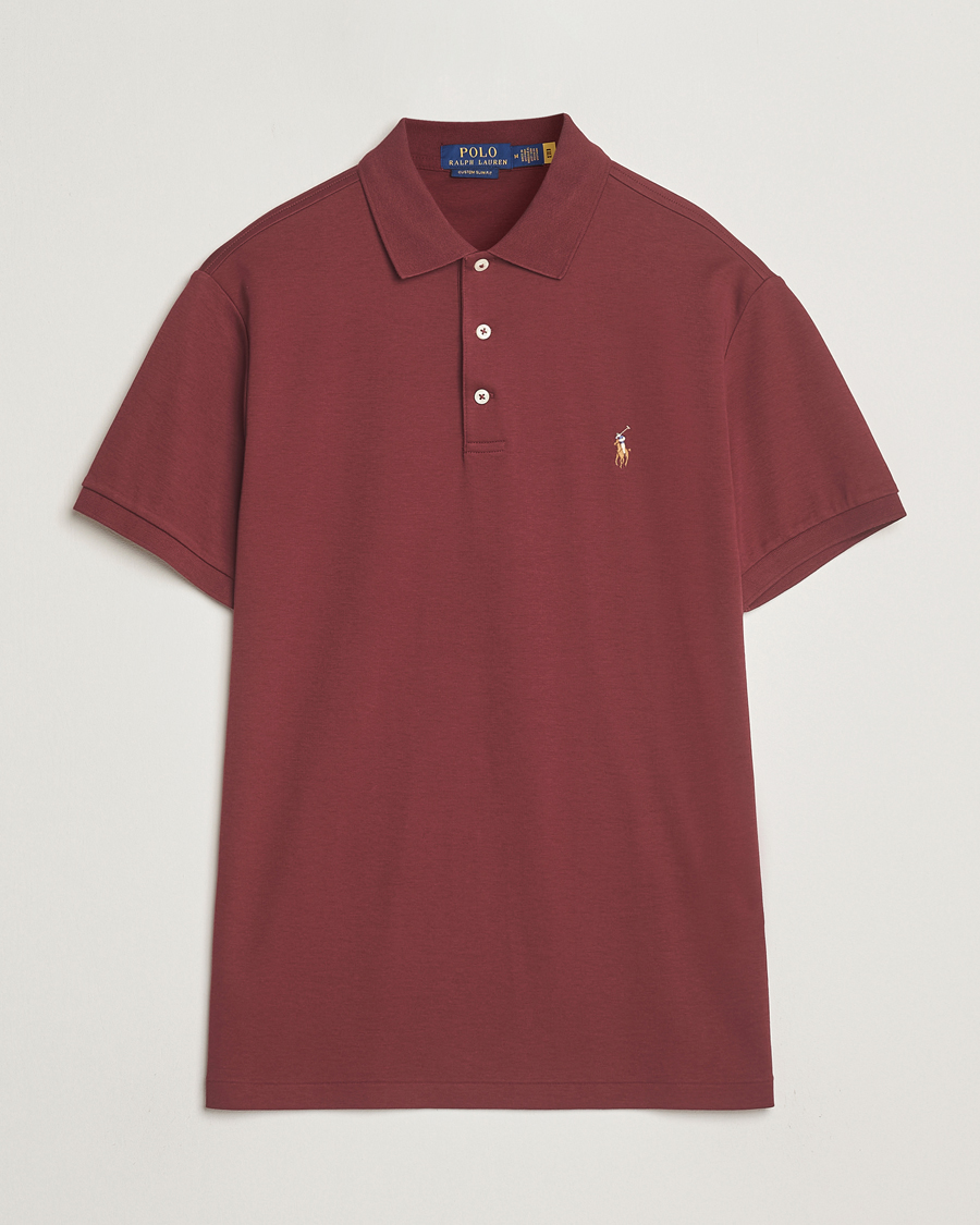 Herre | Pikéer | Polo Ralph Lauren | Luxury Pima Cotton Polo Red Wine