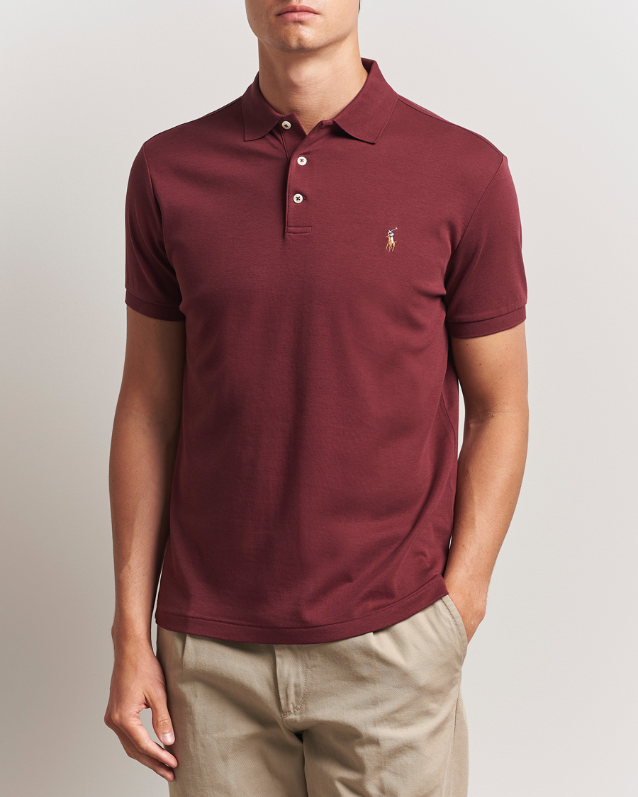Herre | Pikéer | Polo Ralph Lauren | Luxury Pima Cotton Polo Red Wine
