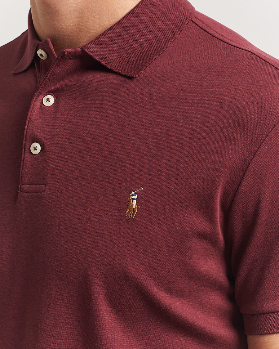 Herre | Pikéer | Polo Ralph Lauren | Luxury Pima Cotton Polo Red Wine