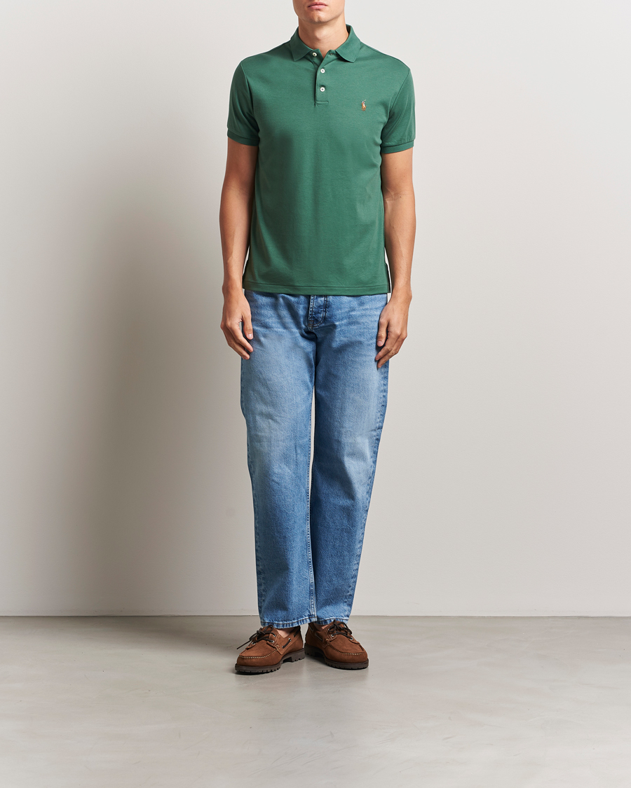 Herre | Pikéer | Polo Ralph Lauren | Luxury Pima Cotton Polo Washed Forest