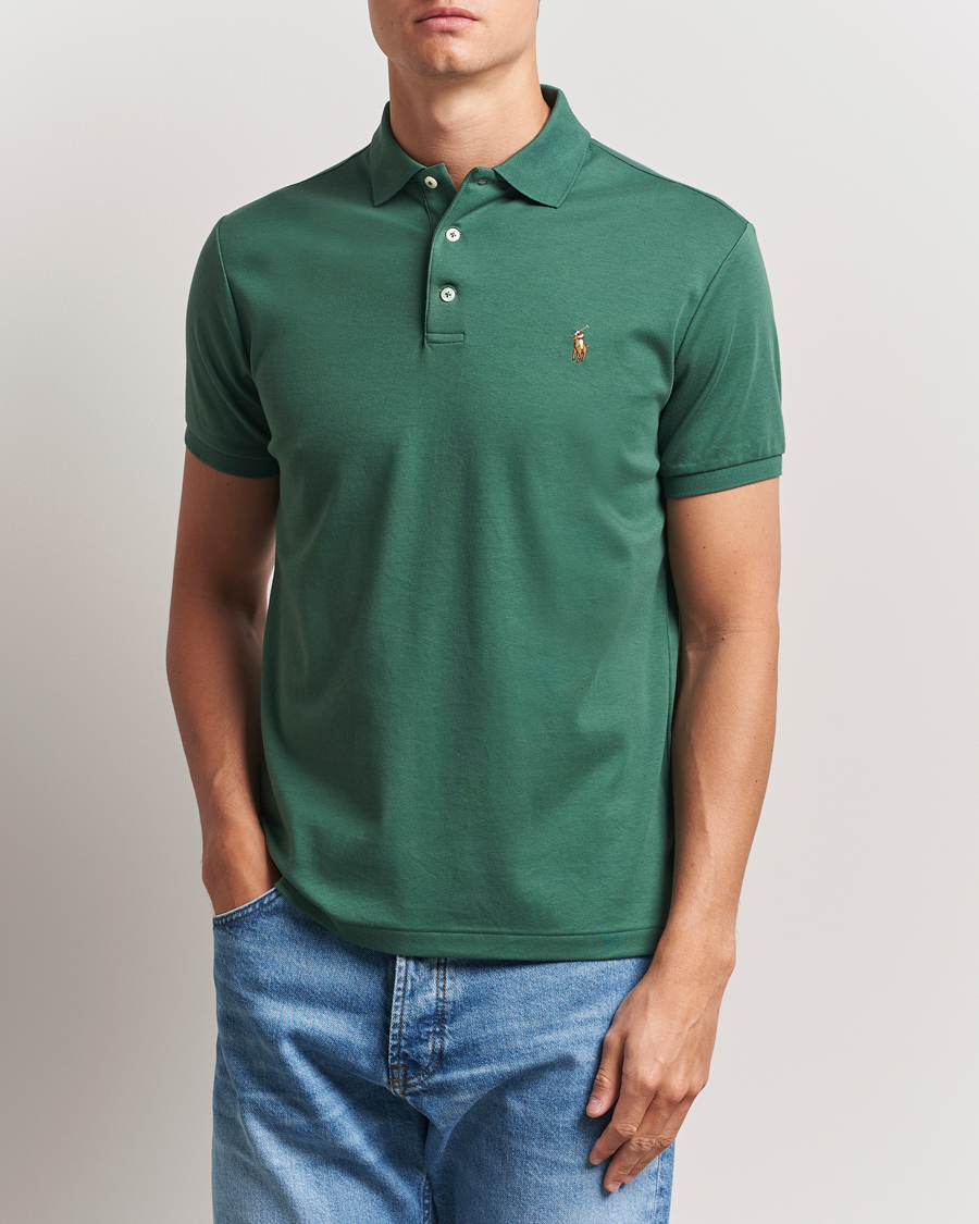 Herre | Pikéer | Polo Ralph Lauren | Luxury Pima Cotton Polo Washed Forest