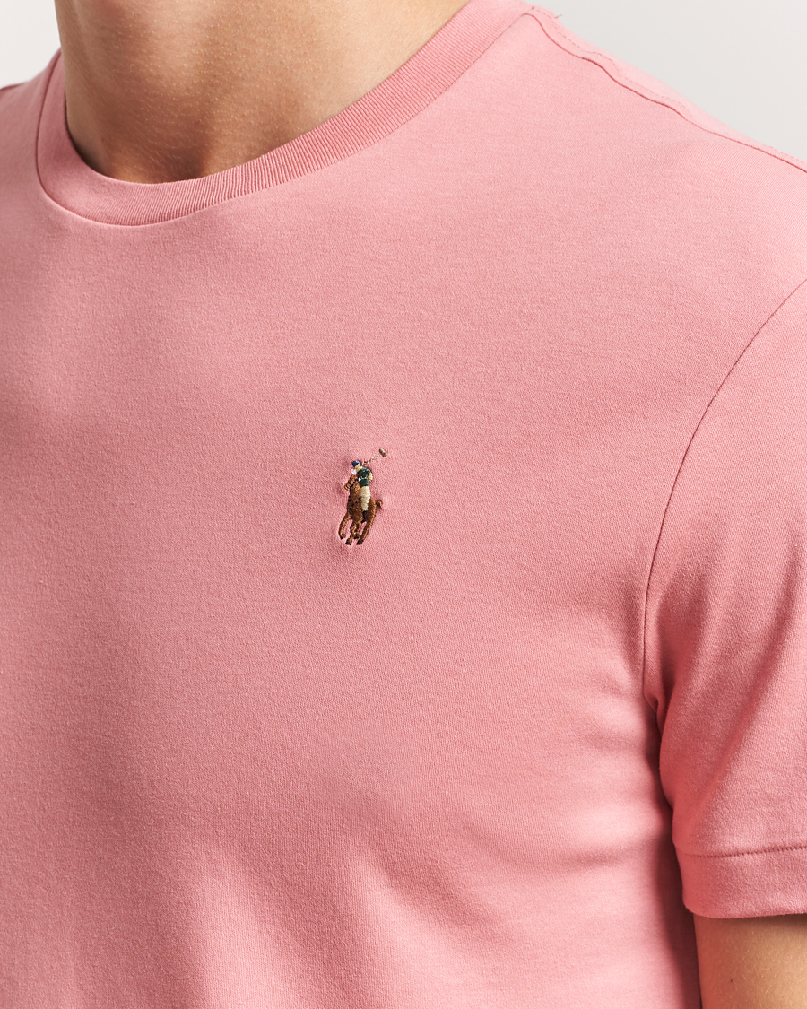 Herre | T-Shirts | Polo Ralph Lauren | Luxury Pima Cotton Crew Neck T-Shirt Desert Rose