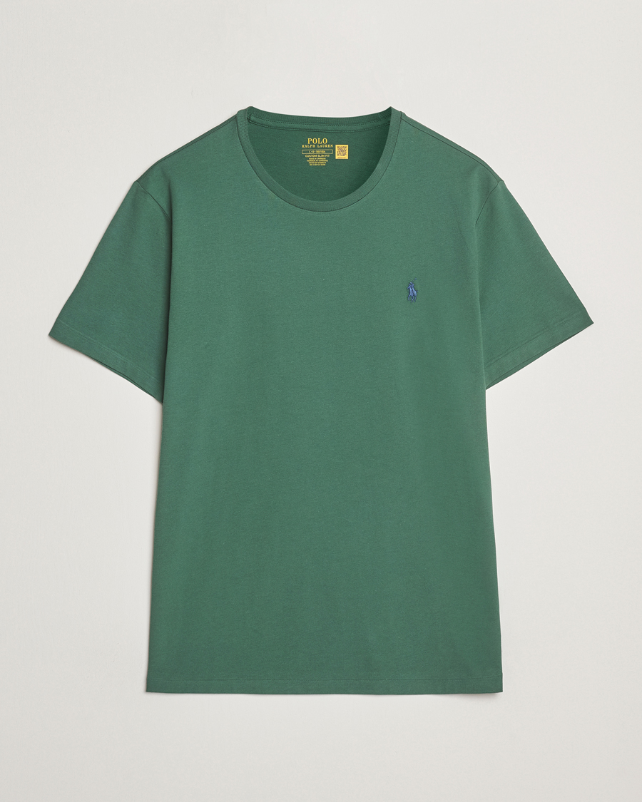 Herre | T-Shirts | Polo Ralph Lauren | Custom Slim Fit Crew Neck T-Shirt Washed Forest