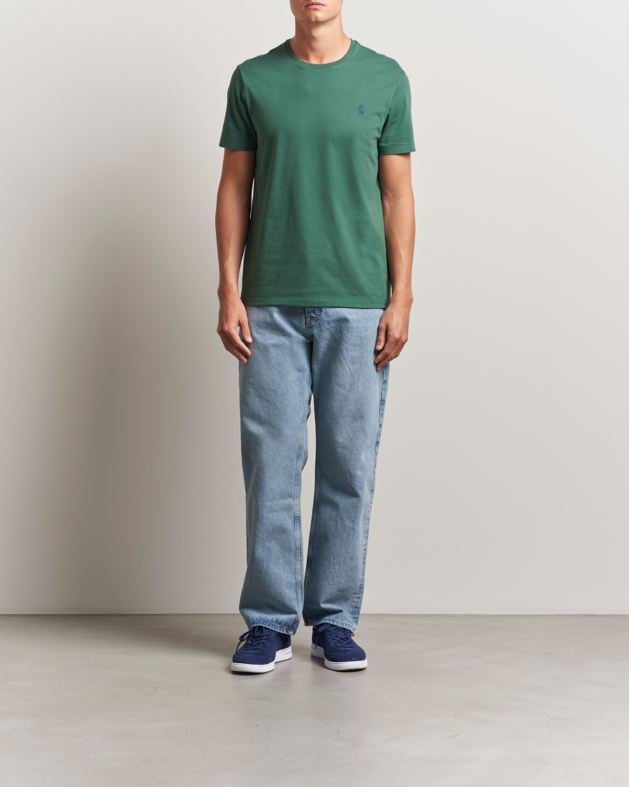 Herre | T-Shirts | Polo Ralph Lauren | Custom Slim Fit Crew Neck T-Shirt Washed Forest