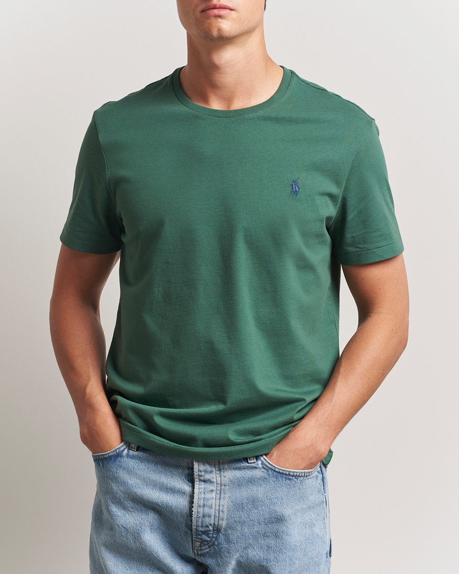 Herre | T-Shirts | Polo Ralph Lauren | Custom Slim Fit Crew Neck T-Shirt Washed Forest