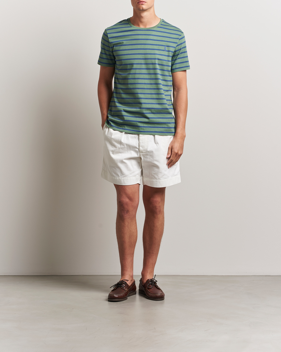 Herre | T-Shirts | Polo Ralph Lauren | Custom Slim Fit Striped Tee Green/Old Royal