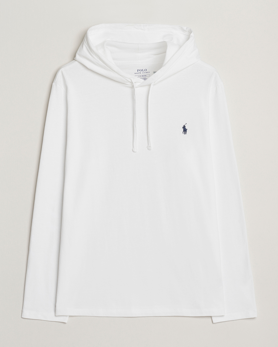 Herre | T-Shirts | Polo Ralph Lauren | Long Sleeve Hooded T-Shirt White