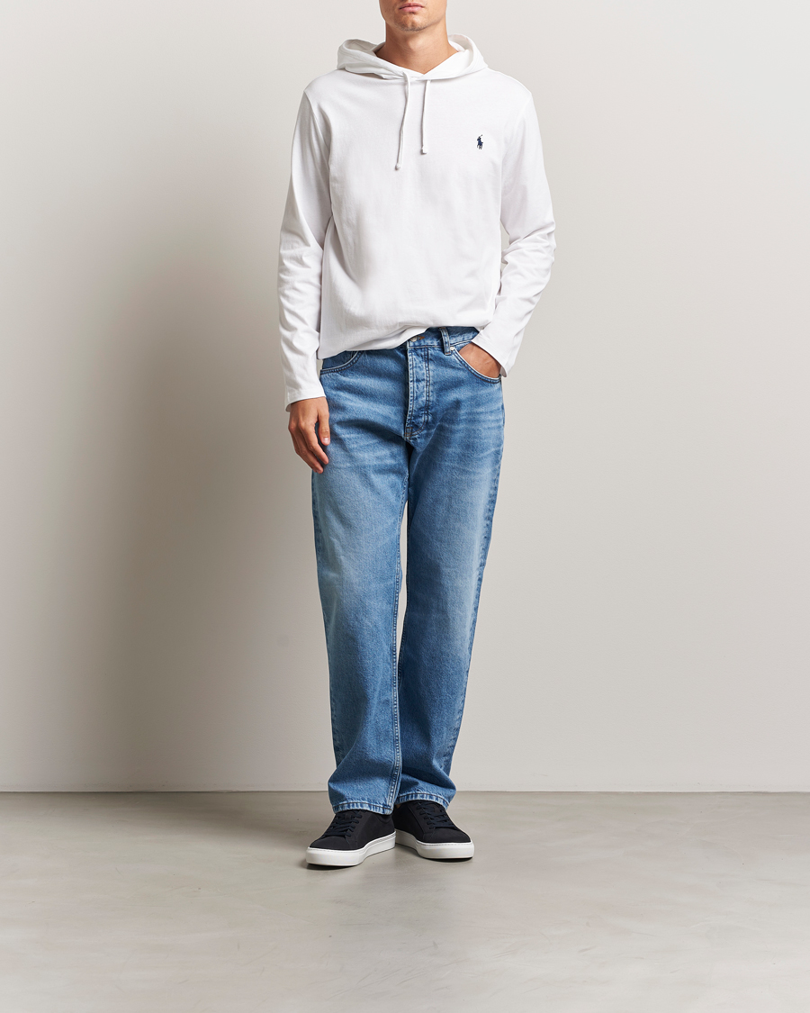 Herre | T-Shirts | Polo Ralph Lauren | Long Sleeve Hooded T-Shirt White