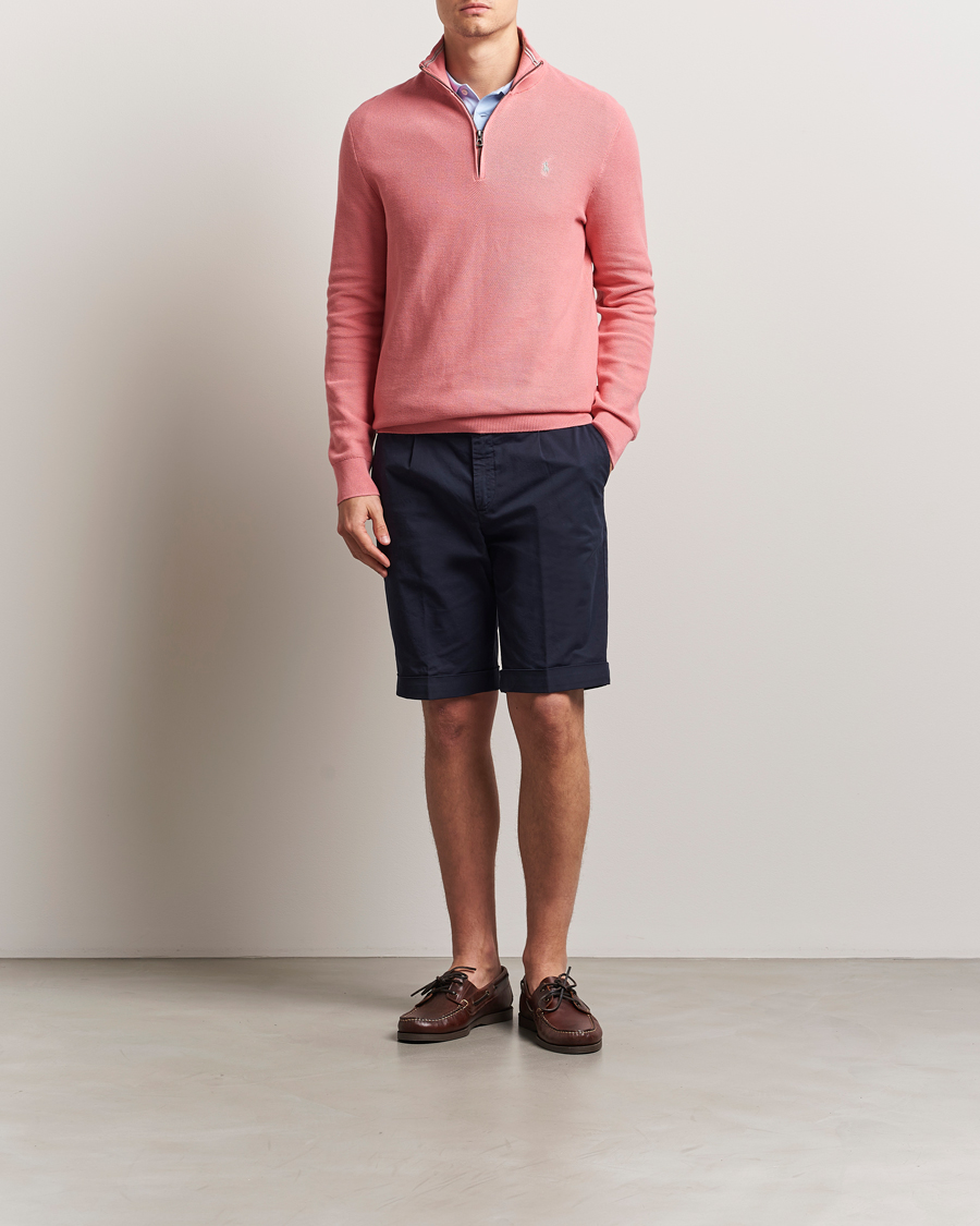 Herre | Gensere | Polo Ralph Lauren | Half Zip Cotton Pullover Desert Rose
