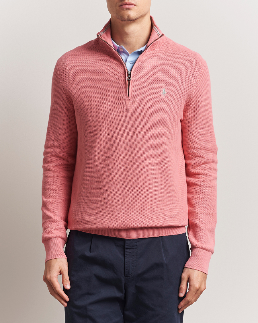 Herre | Gensere | Polo Ralph Lauren | Half Zip Cotton Pullover Desert Rose