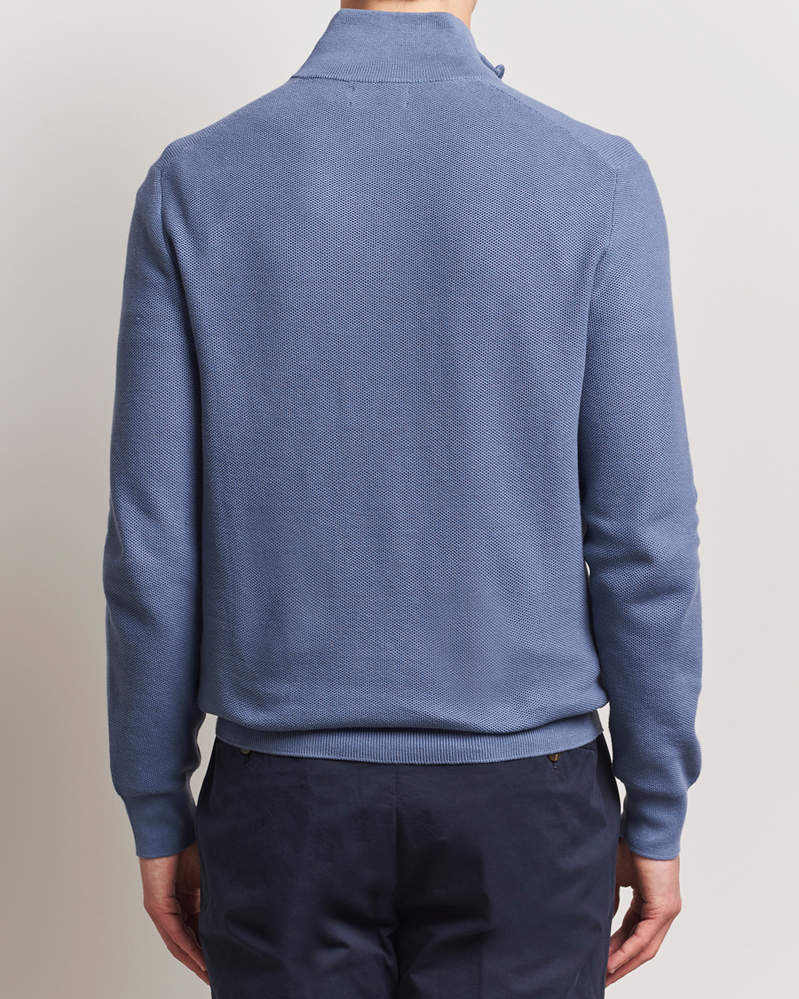 Herre | Gensere | Polo Ralph Lauren | Half Zip Cotton Pullover Capri Blue
