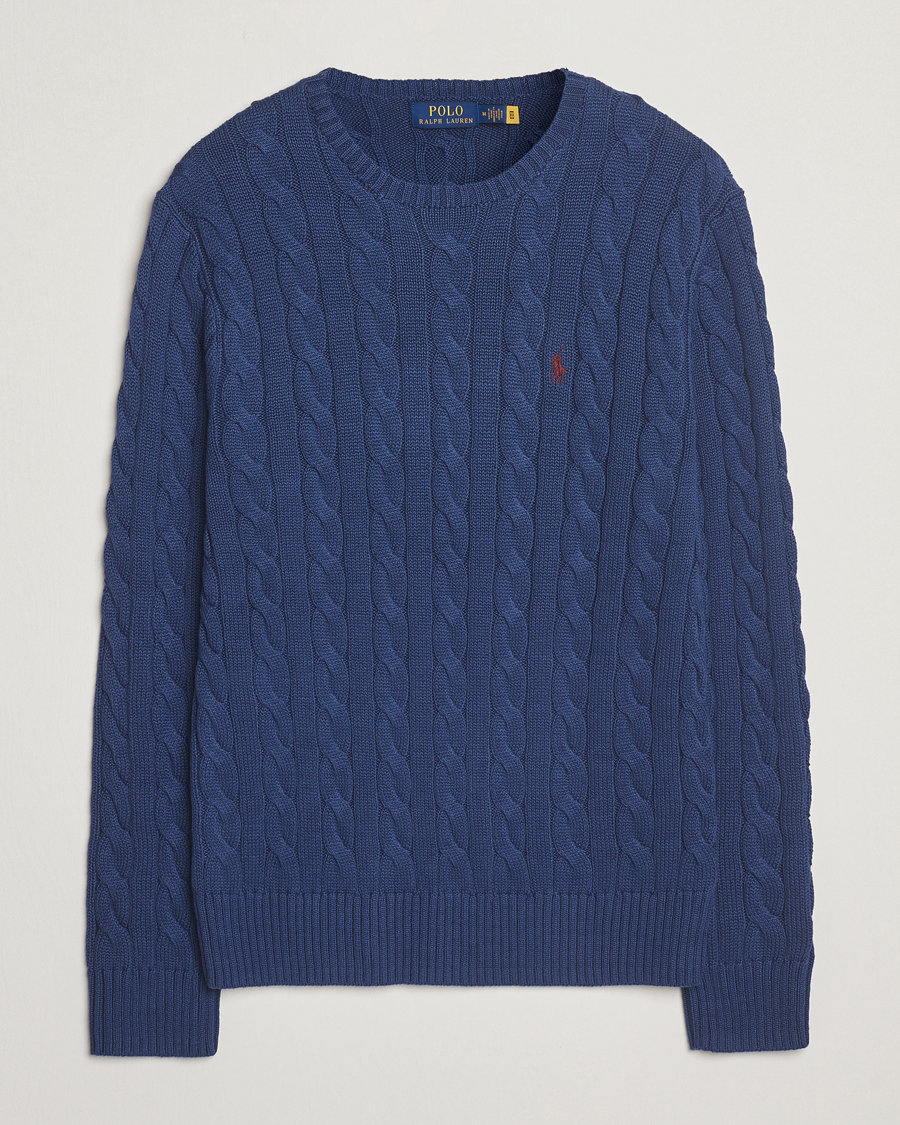 Herre | Gensere | Polo Ralph Lauren | Cotton Cable Pullover Light Navy
