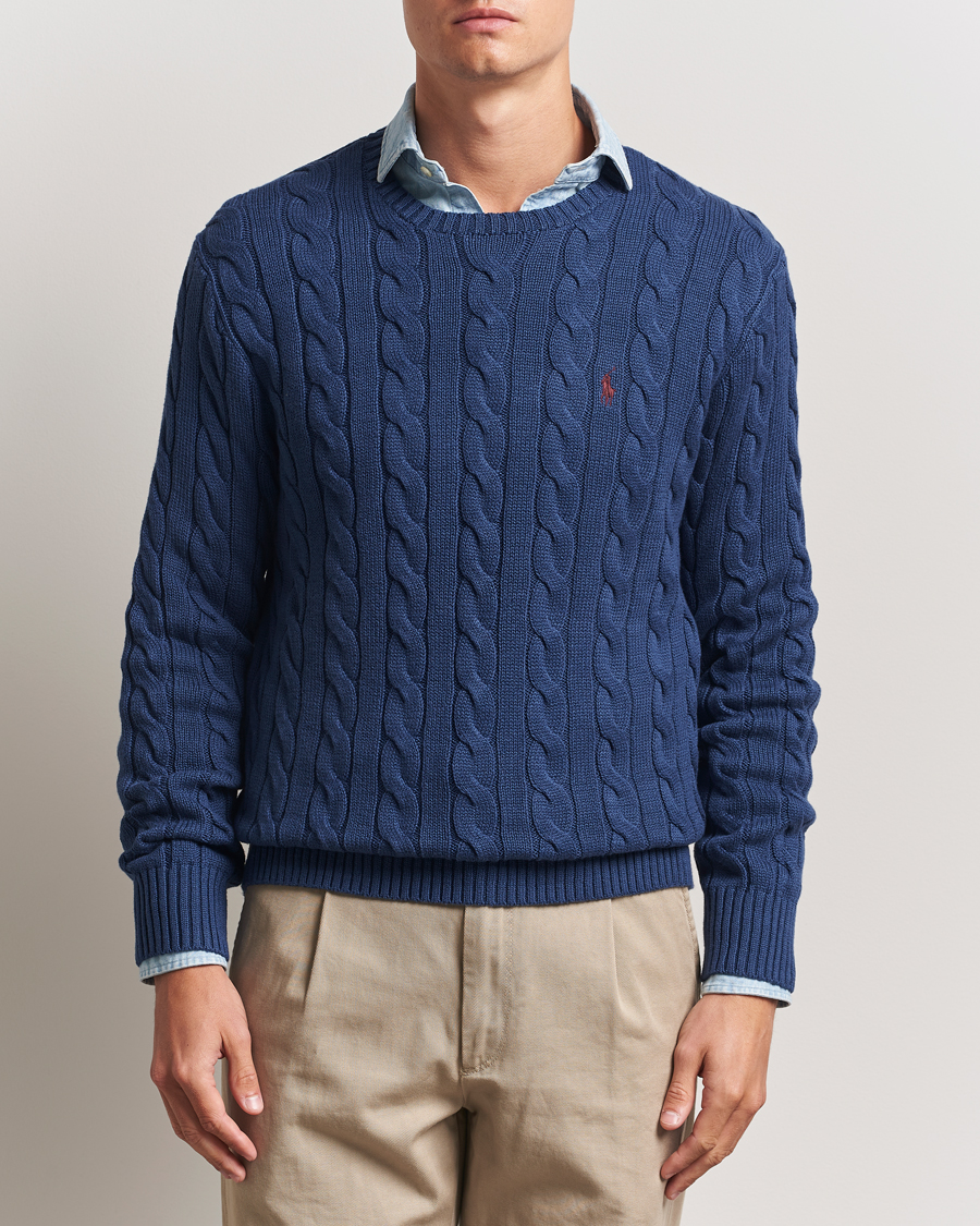 Herre | Gensere | Polo Ralph Lauren | Cotton Cable Pullover Light Navy