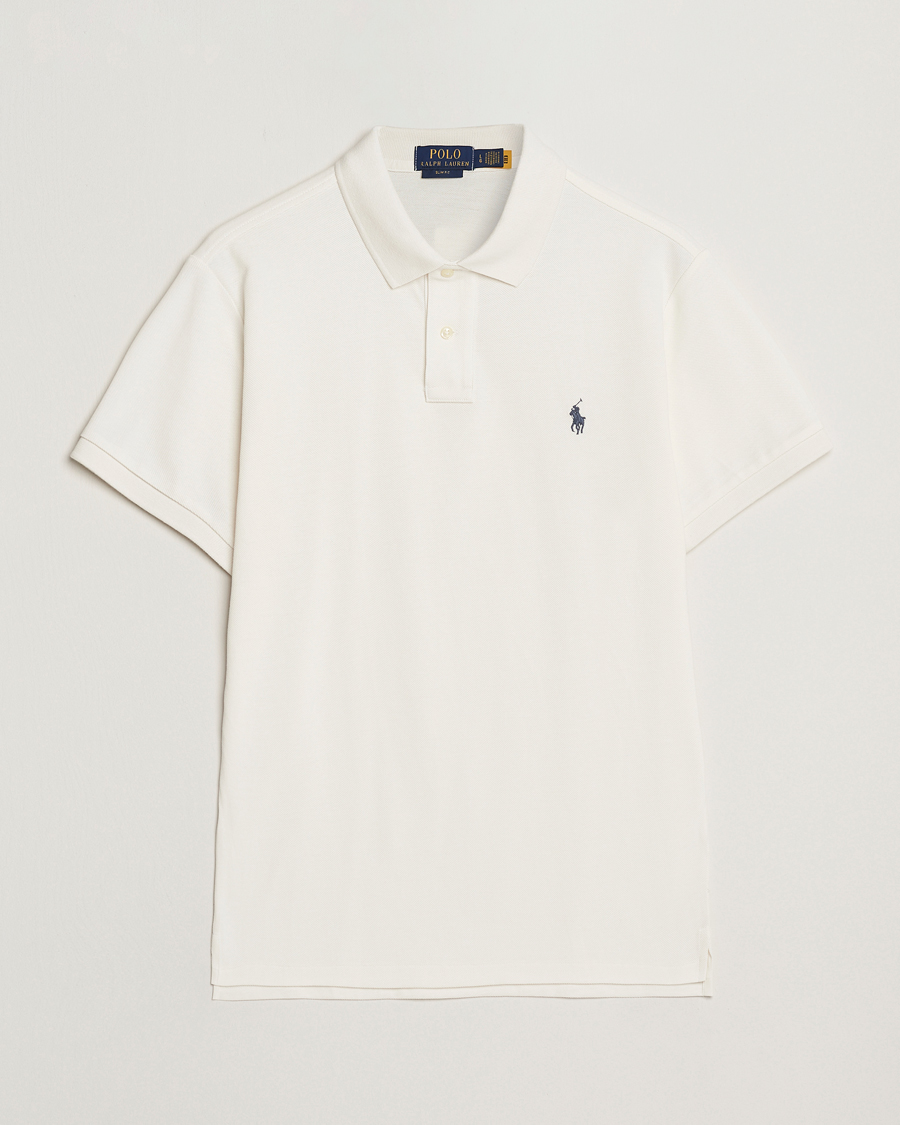 Herre | Pikéer | Polo Ralph Lauren | Slim Fit Polo Pale Cream