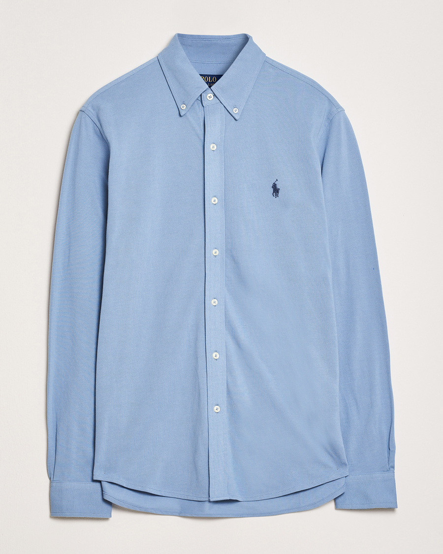 Herre | Skjorter | Polo Ralph Lauren | Featherweight Mesh Shirt Channel Blue