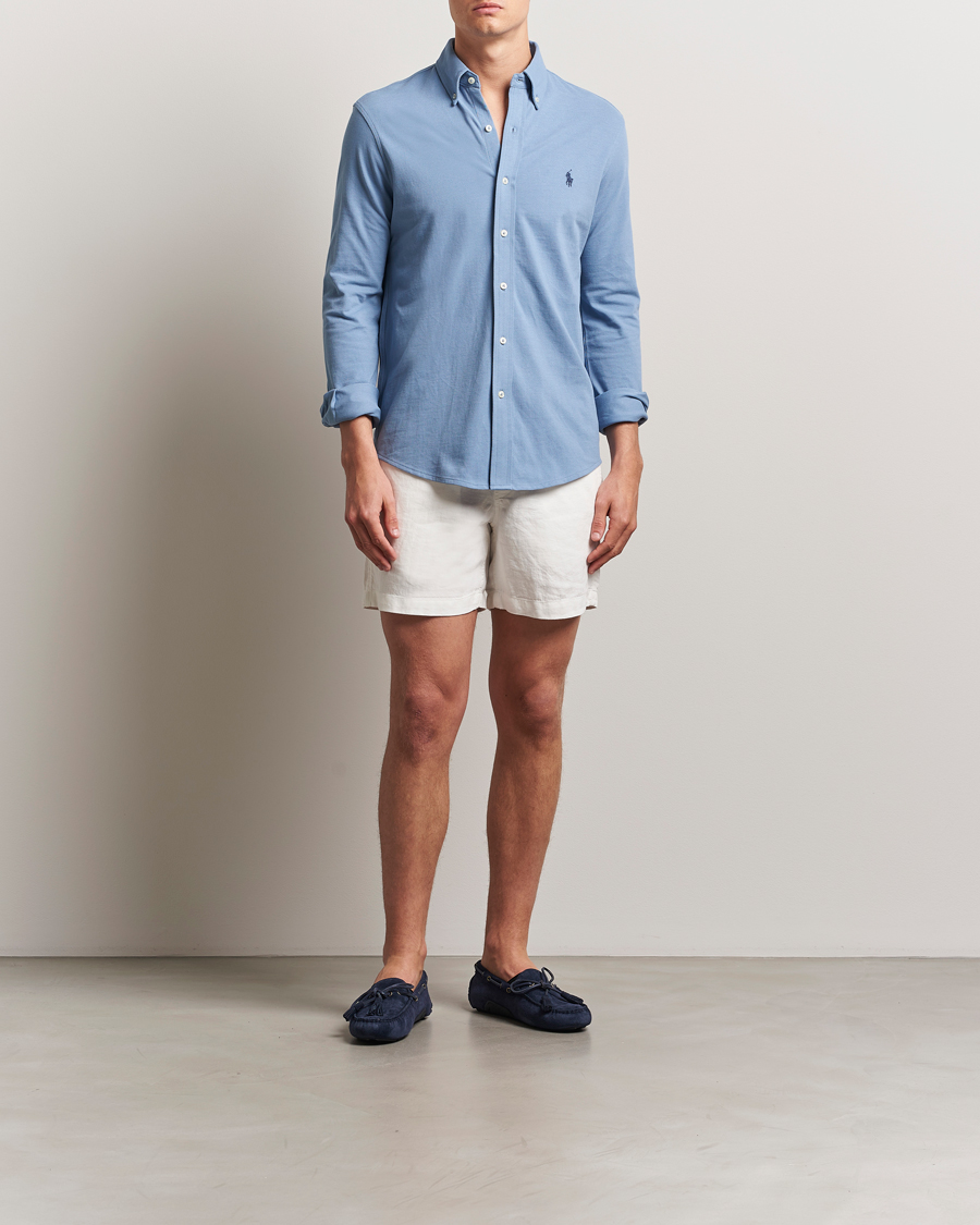 Herre | Skjorter | Polo Ralph Lauren | Featherweight Mesh Shirt Channel Blue
