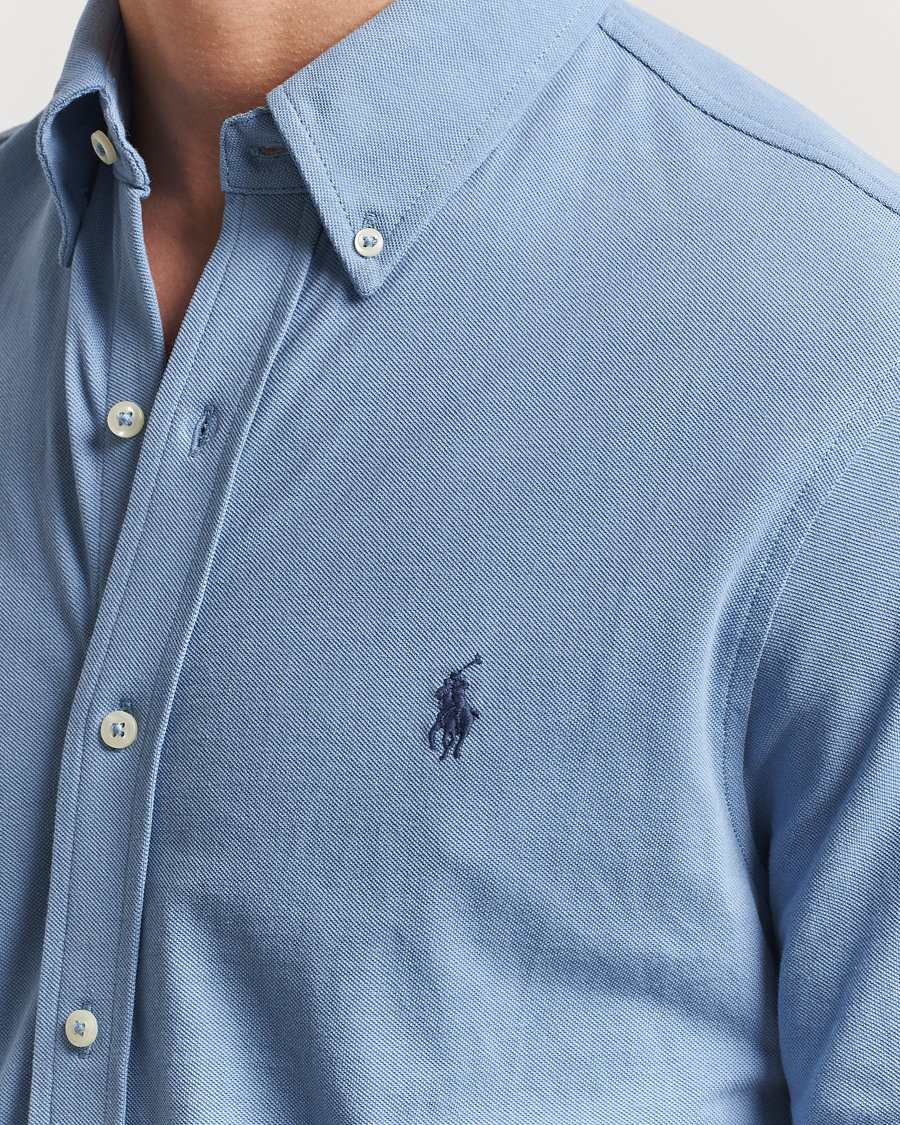 Herre | Skjorter | Polo Ralph Lauren | Featherweight Mesh Shirt Channel Blue