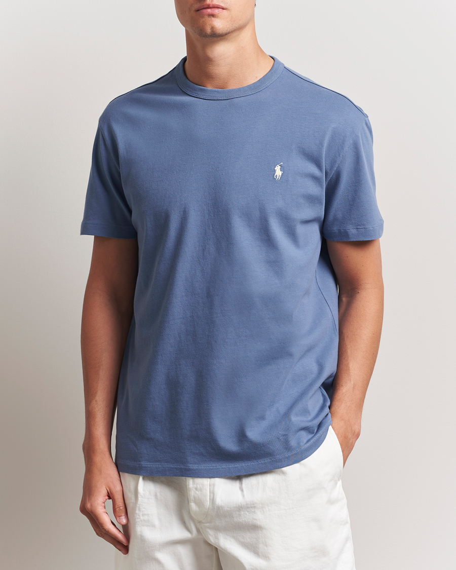 Herre | T-Shirts | Polo Ralph Lauren | Washed Tee Capri Blue