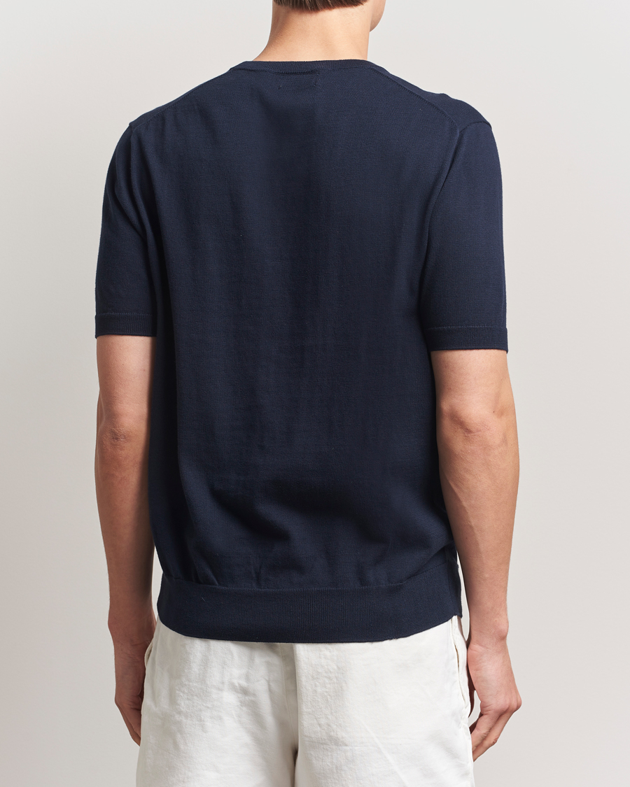 Herre | T-Shirts | Polo Ralph Lauren | Knitted Short Sleeve Tee Hunter Navy
