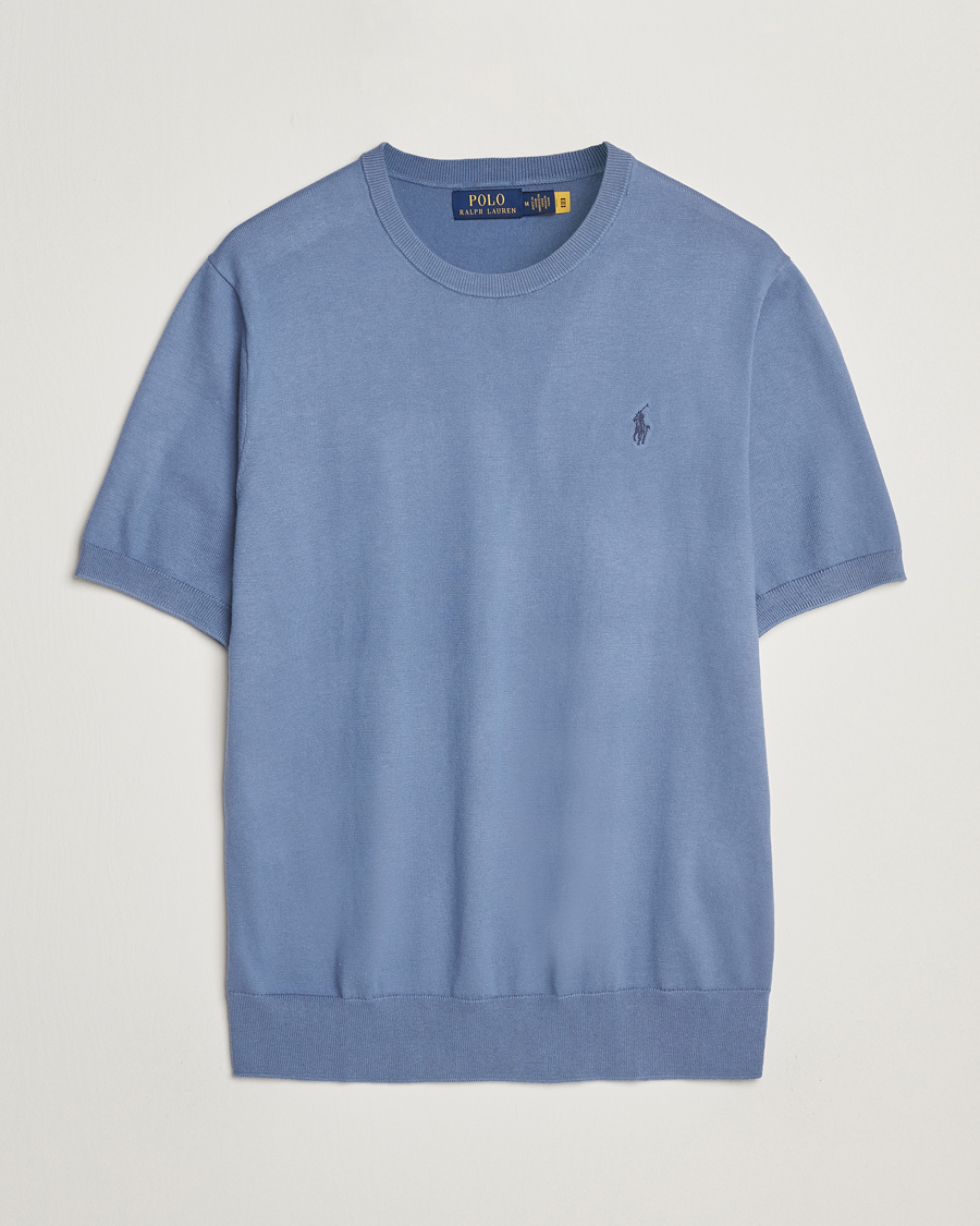 Herre | Gensere | Polo Ralph Lauren | Knitted Short Sleeve Tee Capri Blue