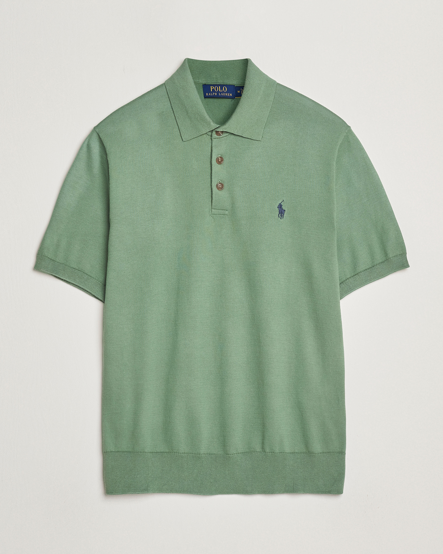 Herre | Gensere | Polo Ralph Lauren | Knitted Short Sleeve Polo Fatigue