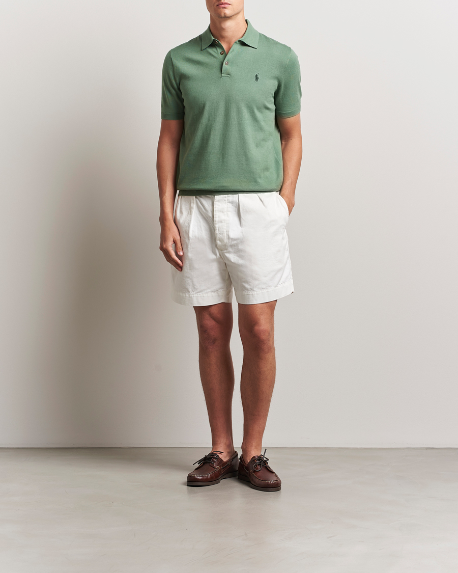 Herre | Gensere | Polo Ralph Lauren | Knitted Short Sleeve Polo Fatigue
